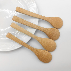 Cucharas de bambú o madera sin pintar para sopa y comidas, cucharas de café de mango largo, pequeñas cucharas de bambú para miel y mermelada. - Product Image 4