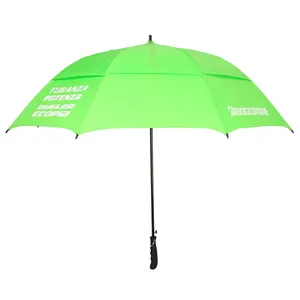 Fabricant de fournisseurs Parapluie de golf personnalisé à double coupe-vent pour l'extérieur et à ouverture automatique de 30 pouces