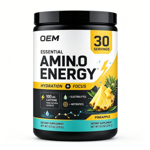 Mezcla de Aminoácidos Esenciales OEM ODM con Electrolitos, Certificación GMP y Halal, 30 Porciones, Sabor Piña - Product Image 1
