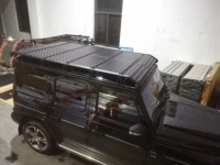 Porte-bagages de toit robuste en aluminium pour Mercedes Classe G W464 G500 G63, panier de chargement en tôle diamantée avec déflecteur de vent, style expédition