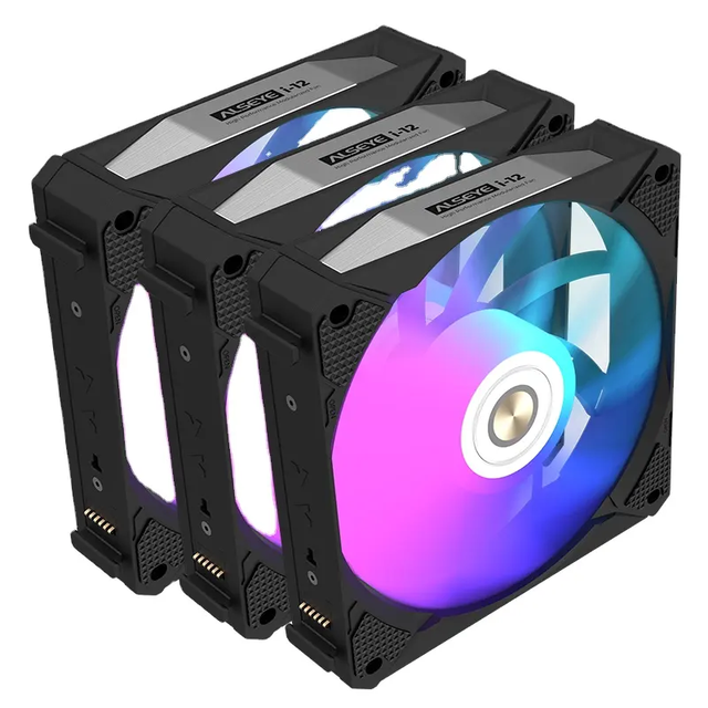 Alseye PC Cooling Rgb Fan 3pcs Cable-free Fans for Computer case Interlocking Wireless Fan Kits