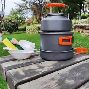 Sartén Portátil Plegable para Exteriores, Ultraligera, de Aleación de Aluminio Antiadherente, Capacidad de 1-2L, Apta para Cocina de Gas e Inducción - Product Image 4