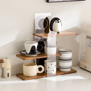 Multifunctional Desktop <b>Storage</b> <b>Rack</b> For Cups Mugs Coffee Water <b>Bottles</b> Freestanding Rectangle Desk Organizer Tableware Display - Product Image 5
