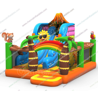 Dinosaure terrain de jeu gonflable rc pare-chocs jeux de plein air ufo volant spinner carnaval stand jeu gonflable myrtille balle costume