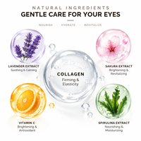 Masque pour les yeux en hydrogel hydratant, ginseng rouge, nid d'oiseau, spiruline, patchs pour les yeux anti-rides, raffermissants, revitalisants pour les yeux fatigués, tous types de peau