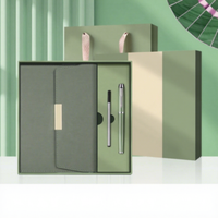 Coffret Cadeau Carnet A5 en Similicuir à Trois Volets avec 100 Feuilles et Impression de Logo – Cadeau d'Affaires Premium