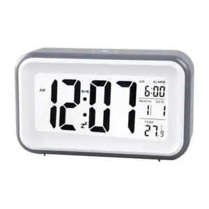 LCD温度センサーディスプレイライトスマートテーブル電子カレンダーデジタル目覚まし時計