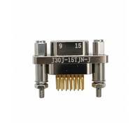 Mini connecteur mâle rectangulaire à souder J30J-15TJN-J, 15 broches, pour l'aérospatiale et les appareils électroniques industriels