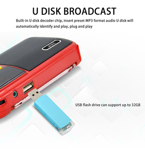 Loa Mini Giá Ổ Cắm Tại Nhà Máy, Máy Phát Dài, Máy Phát Thanh Fm Kỹ Thuật Số Cầm Tay Có Pin Sạc 18650, Có Đèn Led - Product Image 6