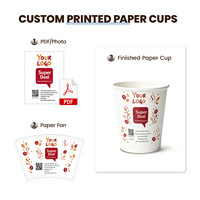 Gobelets en papier biodégradables de 6 oz, 7 oz, 8 oz, 9 oz, gobelets en papier pour emporter, gobelets en papier jetables pour café