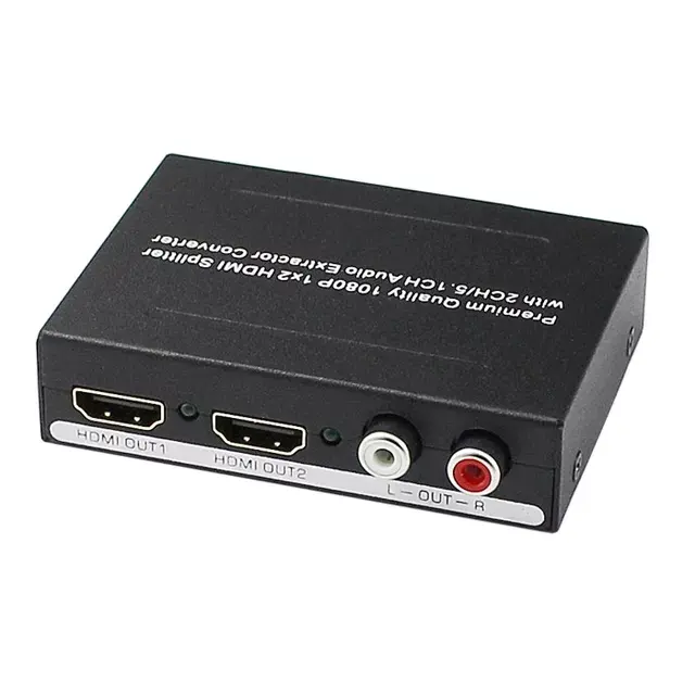 Prezzo di fabbrica splitter Hdmi 1x2 che supporta l'uscita 3D 4k con estrattore Audio L/R SPDIF ottico/Toslink