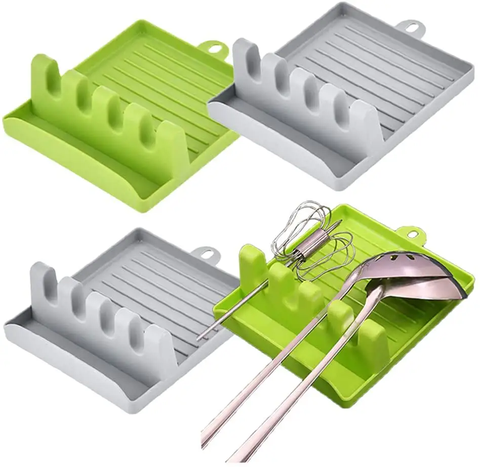बर्तन बाकी पीपी प्लास्टिक चम्मच विश्राम धारक पॉट ढक्कन धारकों रसोई ब्रश spatulas ladles कांटे बर्तन कोई ड्रिप खड़े हो जाओ धारक