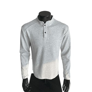 Autunno nuova t-Shirt a maniche lunghe da <span class=keywords><strong>uomo</strong></span> con colletto enry e Design con cuciture in stile <span class=keywords><strong>verticale</strong></span> per maglione con senso della camicia - Product Image 5