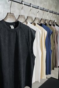 OEM personalizar LOGO hombres 100% algodón cuello extendido en blanco Chaleco de gran tamaño suelta camiseta sin mangas de peso pesado camisetas sin mangas para hombres - Product Image 5