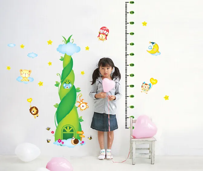Children's height stick cartoon measuring ruler room wall sticker kindergarten decoration