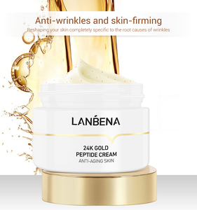 Kit de soin de la peau LANBENA 24k Pure Gold Peptide : nettoyant, tonique, crème pour les yeux, sérum original, crème pour le visage - Product Image 6