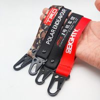 Porte-clés personnalisé brodé pour moto et aviation avec anneau métallique, étiquette nominative sur mesure pour bagages, cadeau