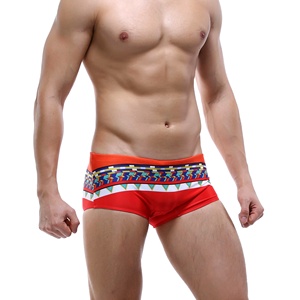 Calzoncillos bóxer de <span class=keywords><strong>natación</strong></span> deportivos sexis de tiro bajo para hombre a la moda personalizados para hombre - Product Image 2