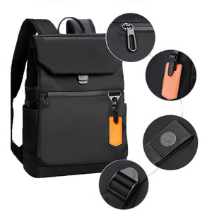 Custom Waterproof Business <b>Men</b> Backpack Custom <b>Laptop</b> School <b>Bag</b> Big Capacity Black Backpack - Product Image 2