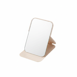 Ivory Cover Square Vanity <b>Mirror</b> with Stand Small Size - Product Image 2