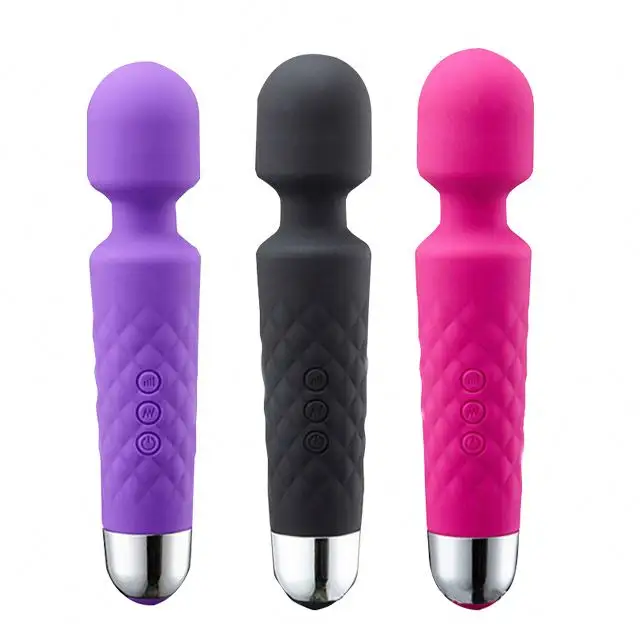 New Arrival Portable USB Rechargeable G Spot Climax Medical Silicon Sex Vibrator AV Hallucination Wand Massager Women