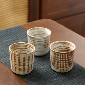 Taza de Café de Cerámica Japonesa Retro Simple sin Asa, Taza de Agua de Cerámica Rústica para el Hogar, Restaurantes y Comidas en Solitario - Product Image 1