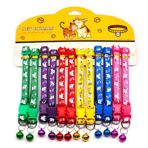 Paquete de <span class=keywords><strong>12</strong></span> Collares para Gato con Estampado Colorido y Cascabel, Colección al por Mayor de Collares para Mascotas - Product Image 5