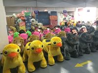 Minye Grand Animal en Peluche Motorisé Télécommandé 12V, Scooter Électrique, Machine de Jeu à Monnayeur
