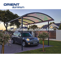 Offres Spéciales garage double utilisé pour le jardin cadre en aluminium polycarbonate anti-UV toit abri d'auto pour la vente en gros