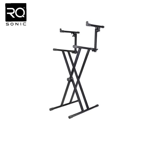 RQSONIC Stands KS006DTL Professional Portable Stay Double X Style Music Instrument Keyboard Stand