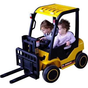 Precio de fábrica, carretilla elevadora eléctrica para niños de 12V, vehículo de ingeniería para montar en coche, carretilla elevadora operada por control remoto eléctrico para niños