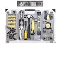 Ensemble d'outils à main multifonctionnels pour la maison, 145 pièces, avec étui rigide et acier au carbone, modèle 52122