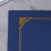 Protège-diplômes A4, porte-certificats, dossier de présentation, bordure dorée, doublure en carton, récompenses de remise de diplômes, logo personnalisé