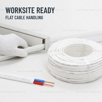 Câble de câblage domestique plat BVVB gainé blanc en cuivre massif 2x1.5 2x2.5 2x4.0 2x6.0 Standard blanc gainé 300/500V