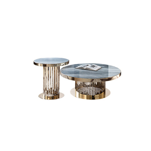 PURUO dernière conception de meubles de salon atmosphériques haut de gamme table d'appoint en acier inoxydable - Product Image 6