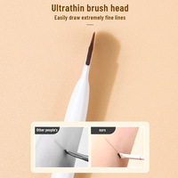 Set Kuas Makeup 4pcs Hot Design, Kuas Detail Mata, Foundation, Blush, Alis, Highlight, Bulu Sintetis, Kuas Blush Sudut