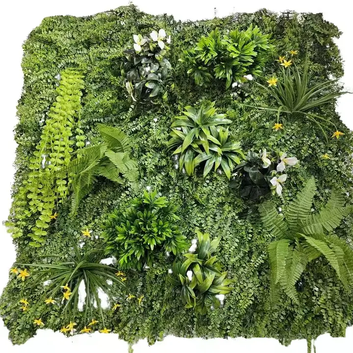 ألواح عشب اصطناعي للسياج الخضراء من خشب البقس للداخل والخارج لزينة عيد الهالوين ونباتات جدارية مصنوعة من البلاستيك