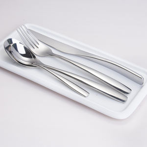 Soporte Logo Impresión Luz Lujo Besteck Tenedor Cuchara Cuchillo Plata Cubiertos Juego para Boda - Product Image 6