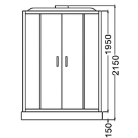 Cabine de douche intelligente en alliage d'aluminium, anti-rouille, avec affichage numérique, fonction massage, pour salle de bain de penthouse