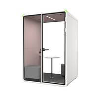 Cabines de réunion insonorisées, pavillons d'isolation acoustique, cabine d'interview pour 2 personnes, cabine téléphonique acoustique silencieuse