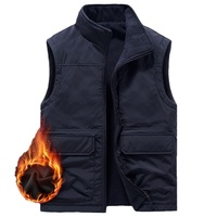 Nouvelle veste décontractée et élégante pour homme, en polaire double face, avec fermeture éclair, col montant et plusieurs poches, idéale pour l'automne et l'hiver