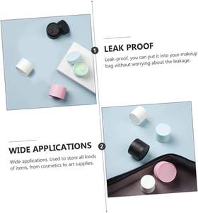 Pots cosmétiques en plastique vides de la crème pp de visage de soins de la peau avec des couvercles empaquetant 3g 5g 10g 15g 20g 30g 50g 80g 100g 120g - Product Image 3