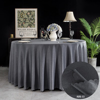 Nappe ronde en coton et lin pour hôtel, restaurant, salle de banquet, grande table ronde, housse de table pour la maison