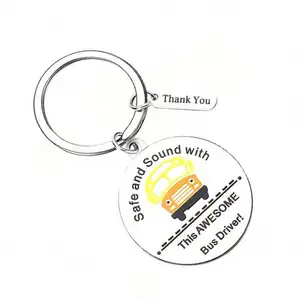 school bus other keychain Driver Appreciation Metal school bus Keychain Bus Drivers Thank You Gifts Retirement Thanksgiving Gift