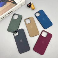 Étui pour iPhone 15, étui tissé original 15Pro, site officiel, étui magnétique à absorption totale, étui de protection en cuir