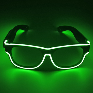 Gafas EL recargables de sombra oscura a Clara con brillo intermitente inalámbrico para la graduación de regreso a la escuela Halloween Día del padre - Product Image 2