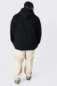 Sudadera con capucha de gran tamaño unisex para invierno, logotipo personalizado con estampado de diamantes de imitación, 100% algodón, manga larga, técnicas bordadas, venta al por mayor, OEM sólido - Product Image 4