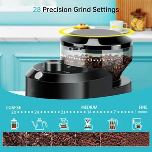 <span class=keywords><strong>Moulin</strong></span> à café à meules plates, nouveau modèle, vente chaude - 28 réglages de mouture précis réglables, capacité de 80g - <span class=keywords><strong>Moulin</strong></span> à expresso <span class=keywords><strong>professionnel</strong></span> pour la maison - Product Image 6