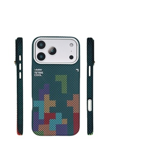 Per iPhone 17 PROMAX, custodia rigida con attacco magnetico in Kevlar a tema <span class=keywords><strong>Tetris</strong></span> russo per Apple 17, 16, 15, 14 - Product Image 1