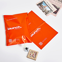 Sac d'expédition en plastique biodégradable avec logo personnalisé, sac de courrier en plastique gris résistant avec fermeture autocollante pour vêtements